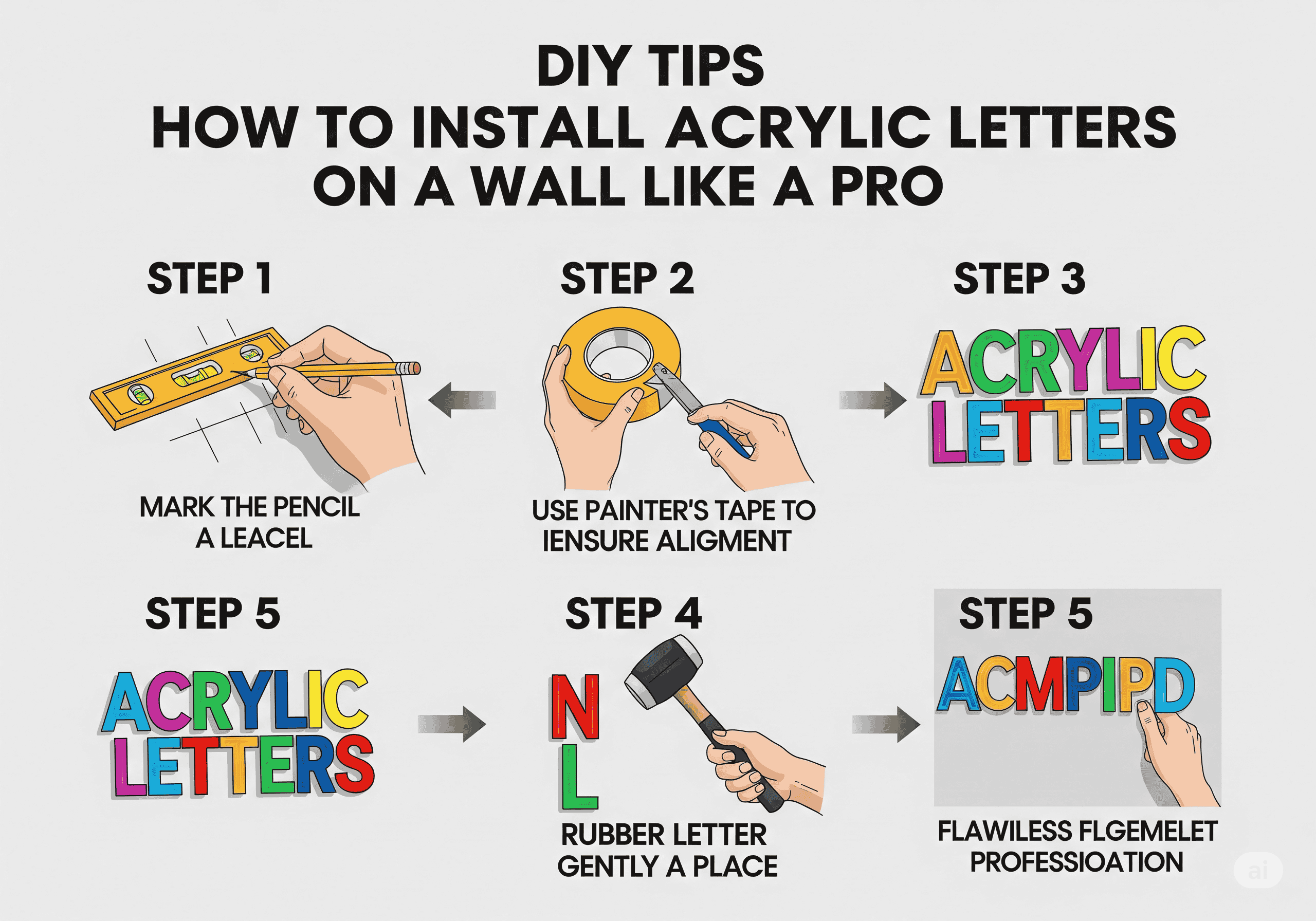 How to Install Acrylic Letters on a Wall Like a Pro